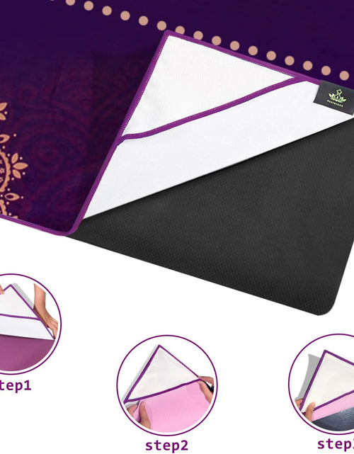 Load image into Gallery viewer, Non Slip Hot Yoga Towel, 100% Microfiber Non Slip Yoga Mat Towel for Hot Yoga, Pilates and Fitness, Exclusive Corner Pockets Design + Free Spray Bottle
