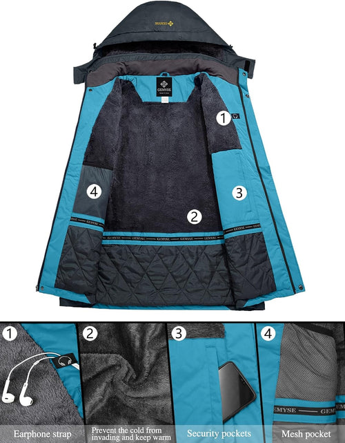 Load image into Gallery viewer, Women&#39;S Mountain Waterproof Ski Snow Jacket Winter Windproof Rain Jacket
