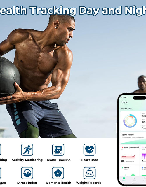 Load image into Gallery viewer, Smart Ring Health Tracker, Sleep Tracker Ring with Heart Rate, Waterproof Fitness Ring for Activity Monitoring/Steps/Distance/Calories,Air Gestures,Up to 7Day Battery,For Ios Android(Stylish Silver#8)
