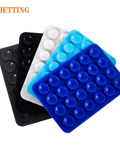 Load image into Gallery viewer, Double Side Silicone Suction Pad for Mobile Phone Fixture Suction Cup Backed Adhesive Silicone Rubber Sucker Pad for Fixed Pad
