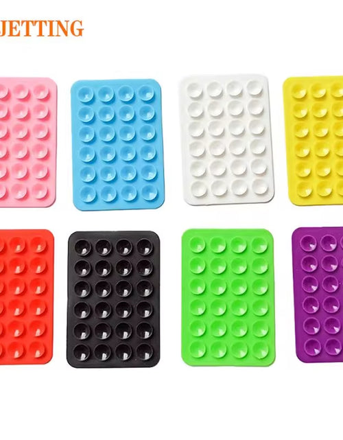 Load image into Gallery viewer, Double Side Silicone Suction Pad for Mobile Phone Fixture Suction Cup Backed Adhesive Silicone Rubber Sucker Pad for Fixed Pad
