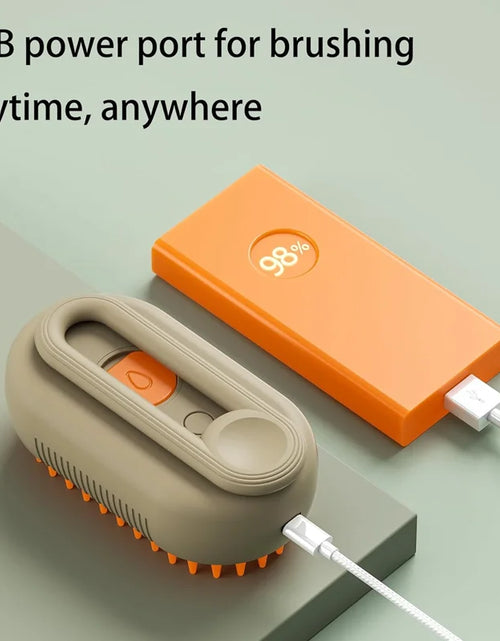 Load image into Gallery viewer, 3-In-1 Dog Hair Brush Cat Hair Brush Electric Pet Cleaning Brush Steam Spray Brush Massage Hair Removal Comb anti Flying Brush
