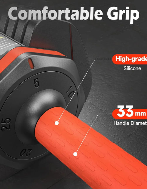 Load image into Gallery viewer, Adjustable Dumbbells Set 25LB a Pair Dumbbells Weights, 5 in 1 Free Weights 5/10/15/20/25Lb/50Lb Dumbbell with Anti-Slip Handle, Suitable for Home Gym Exercise Equipment
