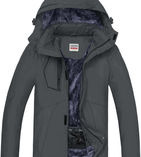 Men'S Waterproof Ski Jacket Warm Winter Snow Coat Mountain Windbreaker Hooded Raincoat