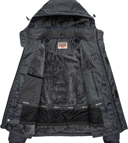 Men'S Waterproof Ski Jacket Warm Winter Snow Coat Mountain Windbreaker Hooded Raincoat