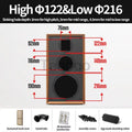8 Inch Three-Way Labyrinth Speaker Empty Box Bookshelf Speaker Home Speaker DIY Hifi Audio Wooden Handmade Box Passive Speaker