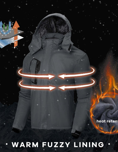 Load image into Gallery viewer, Men&#39;S Waterproof Ski Jacket Warm Winter Snow Coat Mountain Windbreaker Hooded Raincoat
