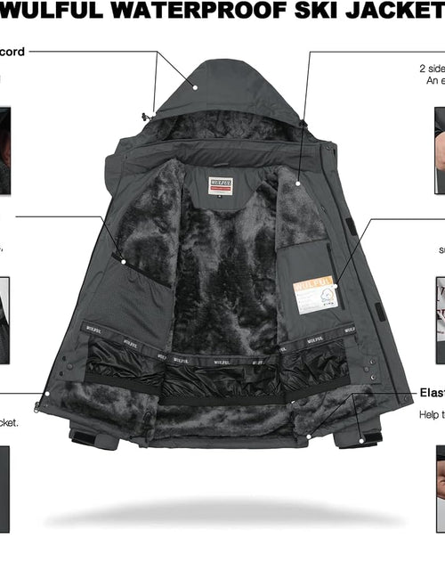 Load image into Gallery viewer, Men&#39;S Waterproof Ski Jacket Warm Winter Snow Coat Mountain Windbreaker Hooded Raincoat
