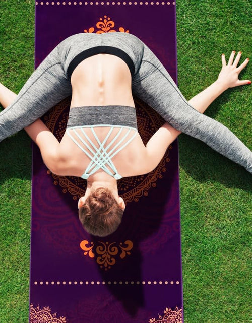 Load image into Gallery viewer, Non Slip Hot Yoga Towel, 100% Microfiber Non Slip Yoga Mat Towel for Hot Yoga, Pilates and Fitness, Exclusive Corner Pockets Design + Free Spray Bottle
