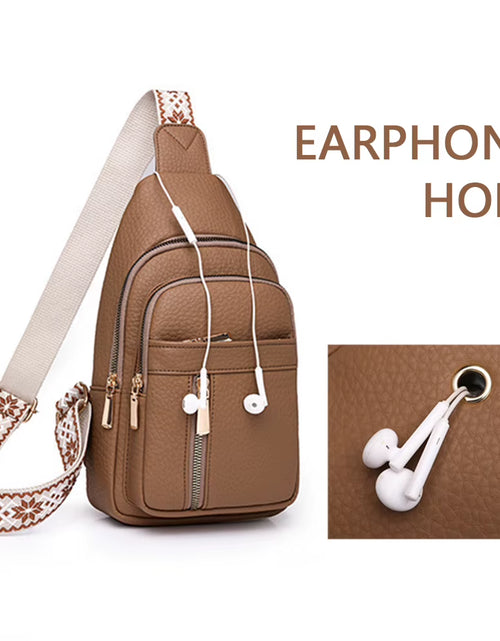 Load image into Gallery viewer, UrbanChic Crossbody – Waterproof PU Leather Chest &amp; Shoulder Bag for Women on the Go
