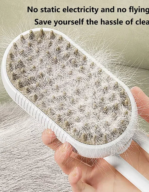Load image into Gallery viewer, 3-In-1 Dog Hair Brush Cat Hair Brush Electric Pet Cleaning Brush Steam Spray Brush Massage Hair Removal Comb anti Flying Brush
