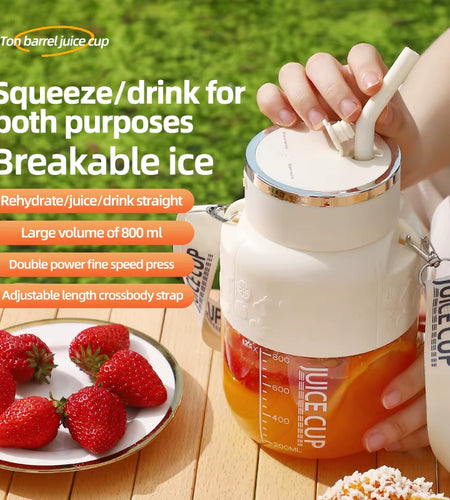 PowerJuice 800ml Electric Sports Cup – USB Rechargeable Juicer for Smoothies, Shakes, & More