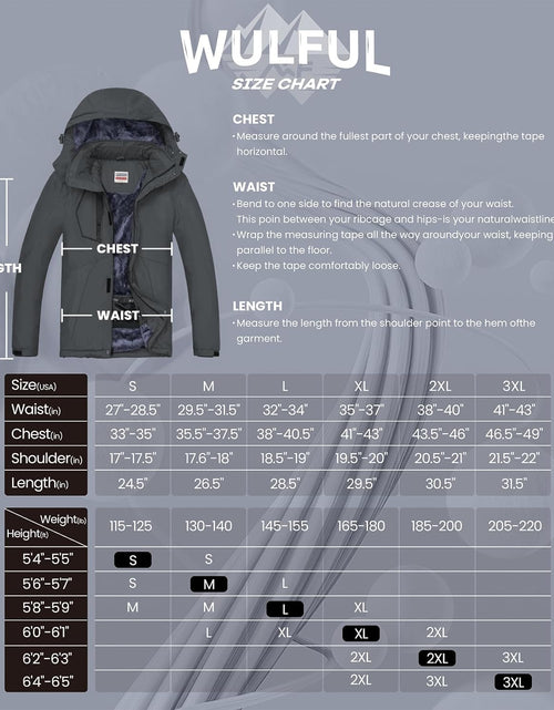 Load image into Gallery viewer, Men&#39;S Waterproof Ski Jacket Warm Winter Snow Coat Mountain Windbreaker Hooded Raincoat
