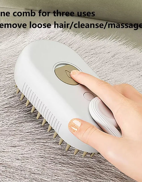 Load image into Gallery viewer, 3-In-1 Dog Hair Brush Cat Hair Brush Electric Pet Cleaning Brush Steam Spray Brush Massage Hair Removal Comb anti Flying Brush
