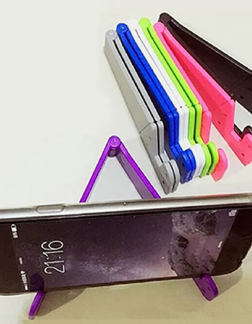 Load image into Gallery viewer, New  V Shape Foldable Mobile Cell Phone Stand Holder Adjustable Support Phone Holder for Smartphone Tablet Mount
