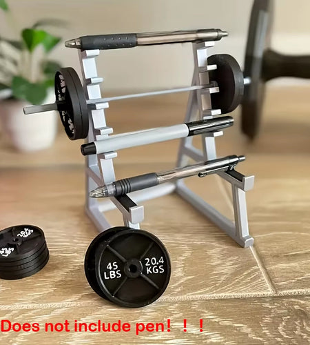 Barbell Pen Holder Gym Themed Desktop Pen Holder Office Stationery Storage Box Student Birthday Gift Desktop Decoration