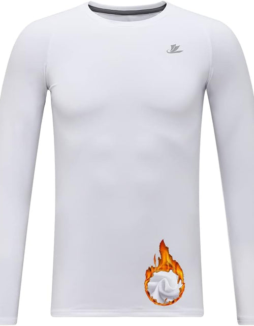 Load image into Gallery viewer, Youth Boys Compression Thermal Shirt Long Sleeve Fleece Baselayer Soccer Baseball Undershirt
