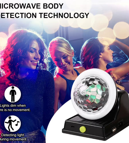Disco Ball Light Colorful Rotating Magic Ball Light Waterproof Stage DJ Light LED Stage Disco Light for Home Room Dance Parties