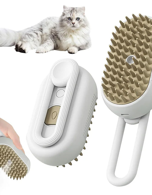 Load image into Gallery viewer, 3-In-1 Dog Hair Brush Cat Hair Brush Electric Pet Cleaning Brush Steam Spray Brush Massage Hair Removal Comb anti Flying Brush
