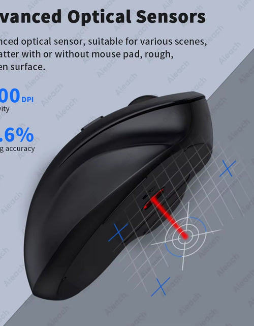 Load image into Gallery viewer, Dual Mode Wireless Computer Mice 1600 DPI Rechargeable Ergonomic Bluetooth Mouse for Laptop/Notebook/Ipad/Tablet/Mac/Chromebook
