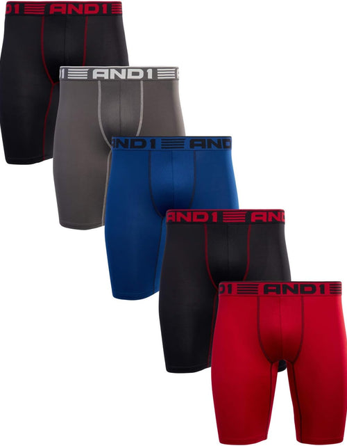 Load image into Gallery viewer, Men&#39;S Underwear – 5 Pack Long Leg Performance Compression Boxer Briefs (S-3XL)

