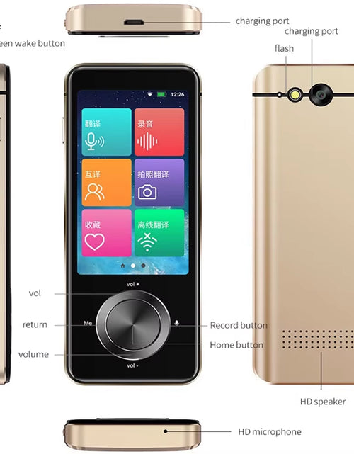 Load image into Gallery viewer, M9 Language Translator Device 107 National Languages Intelligent Translator Real-Time Voice, Recording, Text Translation Device
