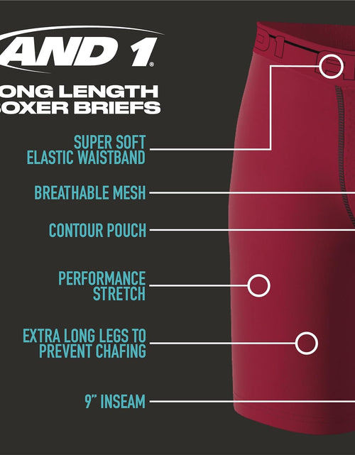 Load image into Gallery viewer, Men&#39;S Underwear – 5 Pack Long Leg Performance Compression Boxer Briefs (S-3XL)
