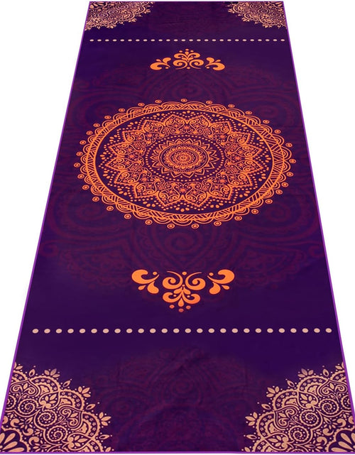 Load image into Gallery viewer, Non Slip Hot Yoga Towel, 100% Microfiber Non Slip Yoga Mat Towel for Hot Yoga, Pilates and Fitness, Exclusive Corner Pockets Design + Free Spray Bottle
