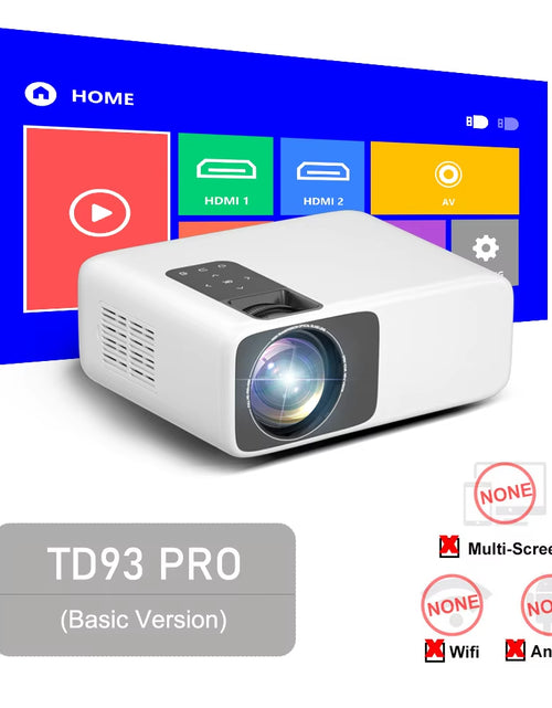 Load image into Gallery viewer, Projector Td93Pro Full HD Video 1080P Proyector Android Wifi Projector Home Media Player Video TD93 Pro Projetor
