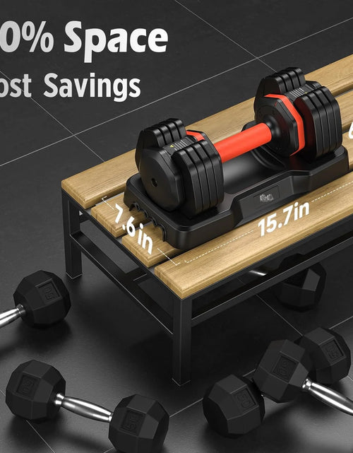 Load image into Gallery viewer, Adjustable Dumbbells Set 25LB a Pair Dumbbells Weights, 5 in 1 Free Weights 5/10/15/20/25Lb/50Lb Dumbbell with Anti-Slip Handle, Suitable for Home Gym Exercise Equipment
